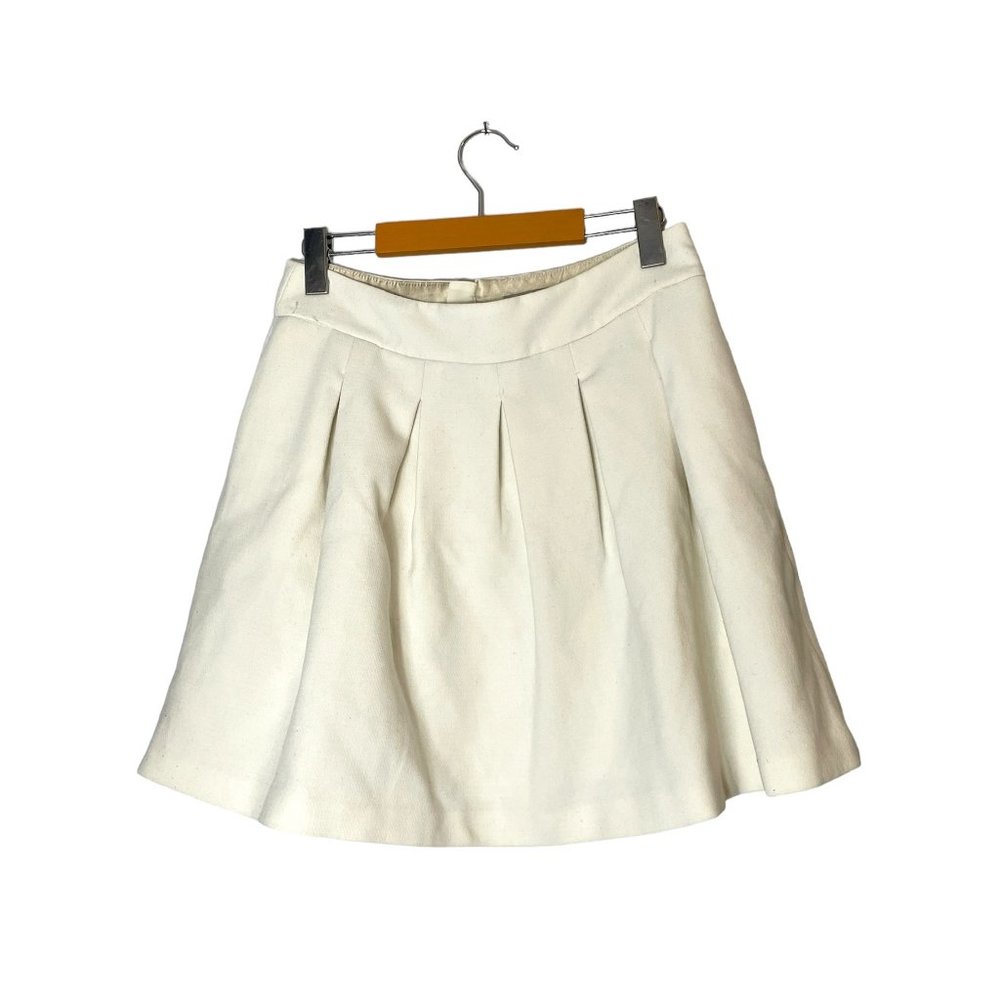 Banana Republic Off White Pleated Skirt Size 4